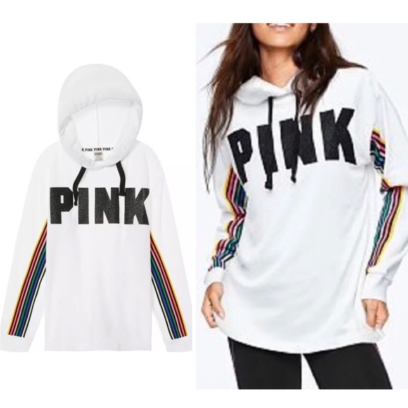 *RARE* VS PINK Rainbow Hoodie & Legging SET S/M - Picture 15 of 16